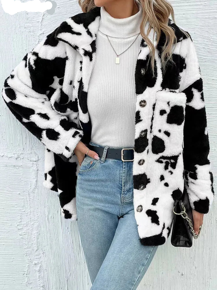 Printed Single-Breasted Coat