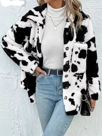 Printed Single-Breasted Coat