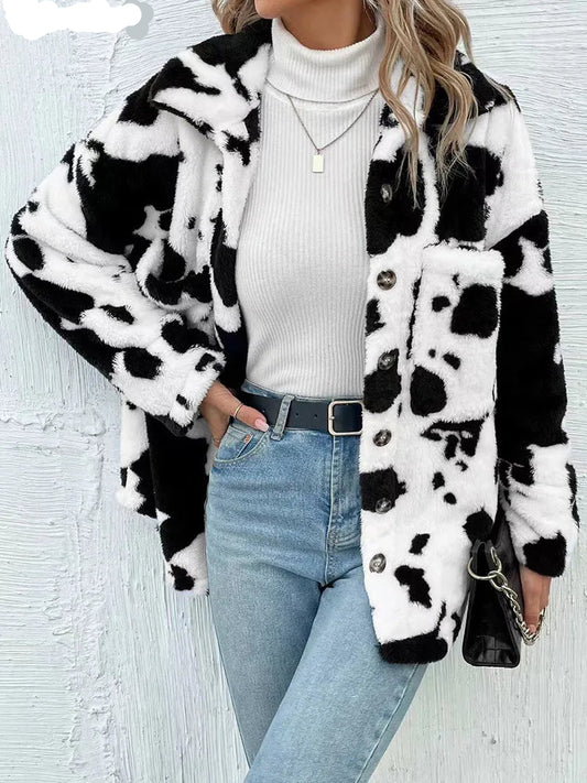 Printed Single-Breasted Coat