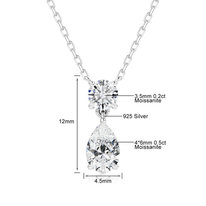 Pear Moissanite Pendant