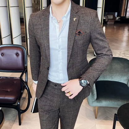 Boutique Slim-Fit Business Suit Set