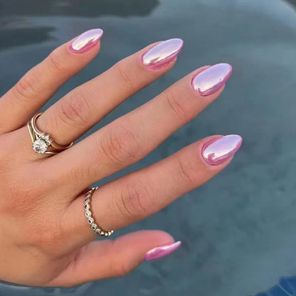 Wine Red Almond Press On Nails