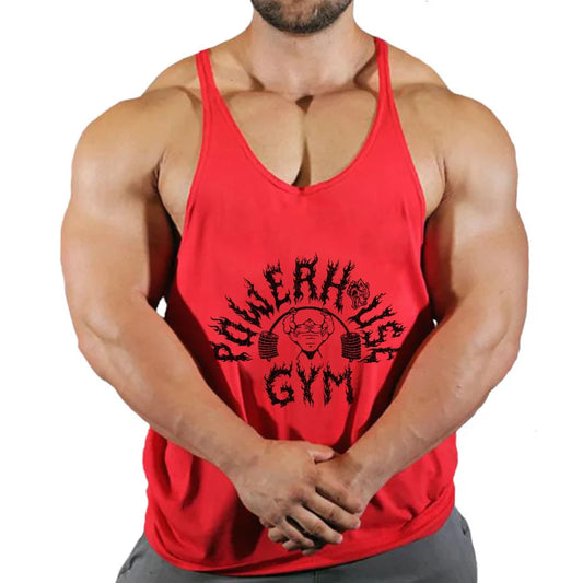POWERHOUSE GYM Print Stringer Tank