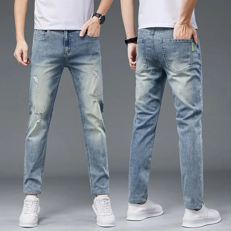 Ripped Distressed Vintage Slim Jeans