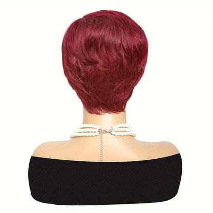 Short Straight Pixie Wig
