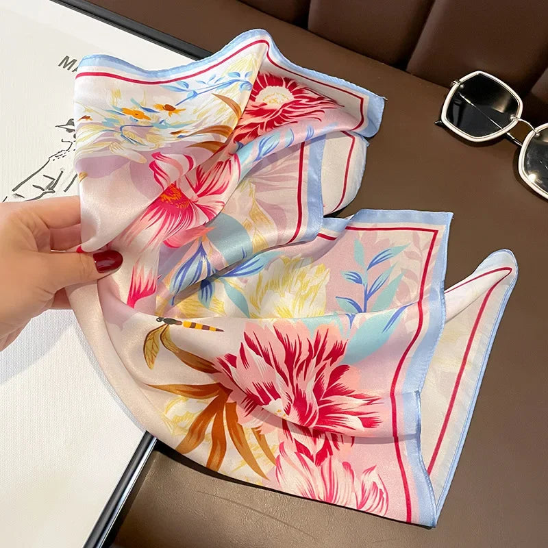 Silk 53cm Neck Square Scarf