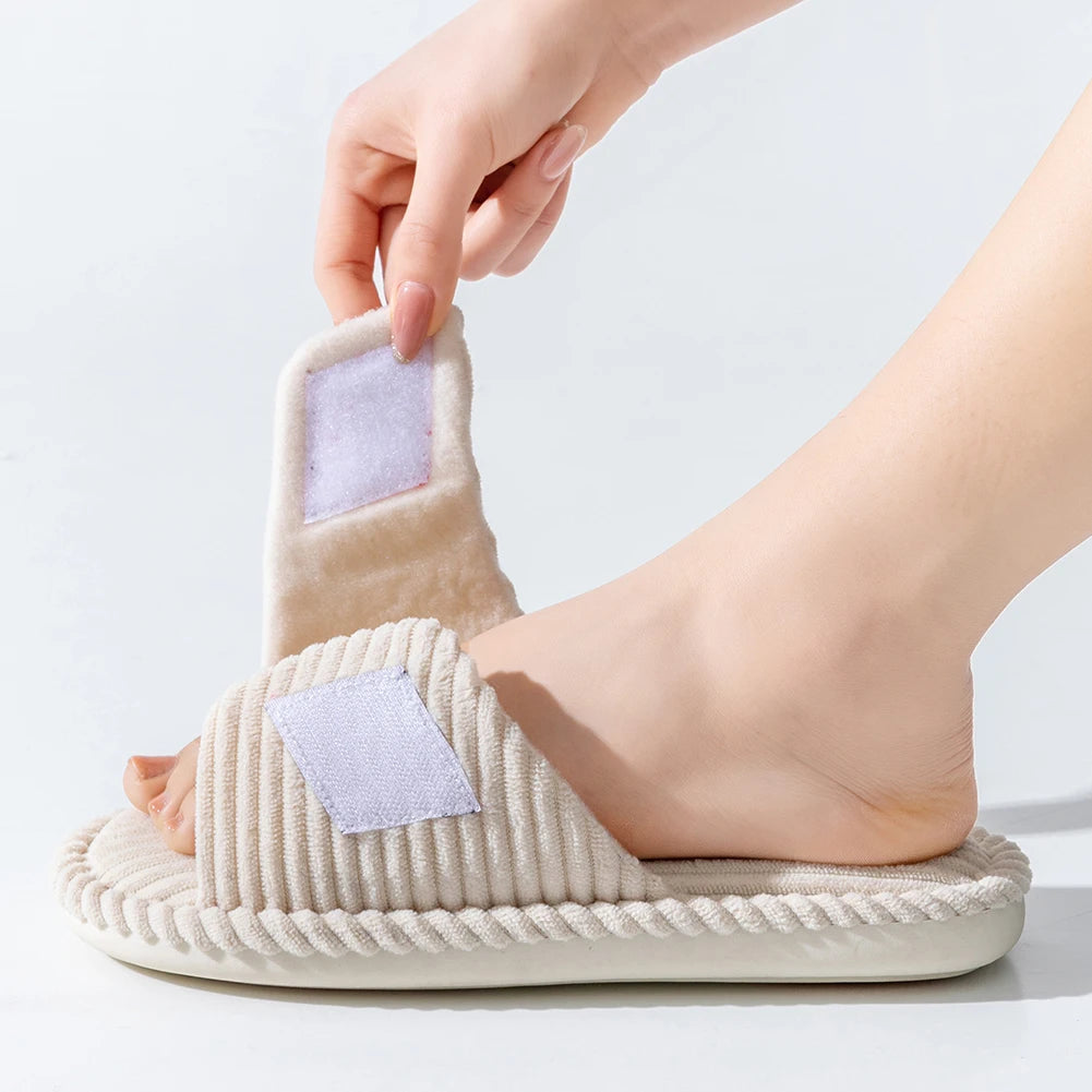 Leopard Plush Outdoor Slippers