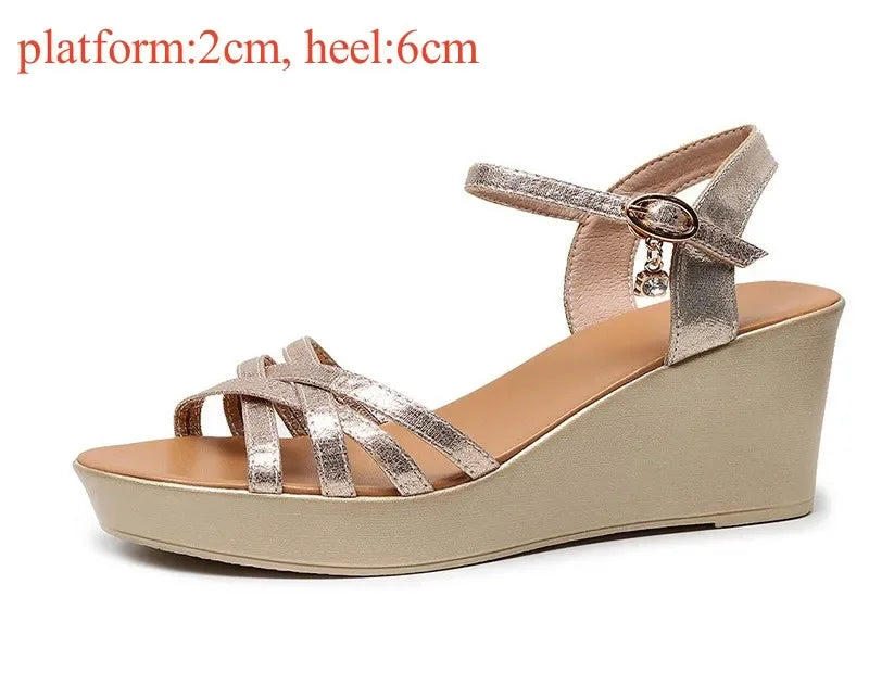 Ankle-Wrap Platform Sandals