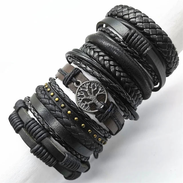 Leather Wrap Rope Bracelet