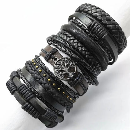 Leather Wrap Rope Bracelet