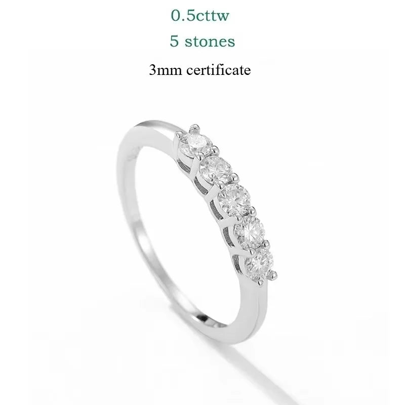 3mm Moissanite Silver Ring