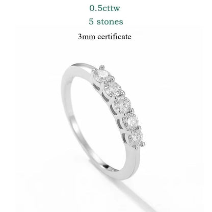3mm Moissanite Silver Ring