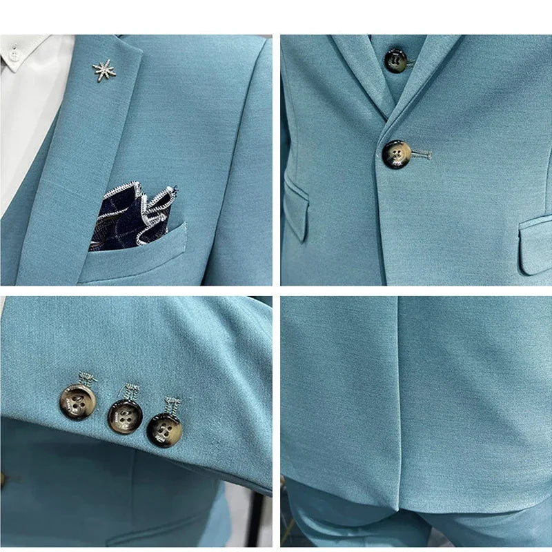 Double-Button Business Office Suit Set