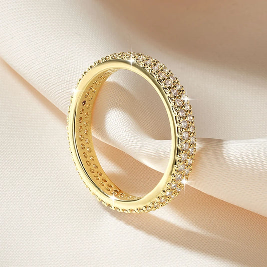 Moissanite Eternity Wedding Band