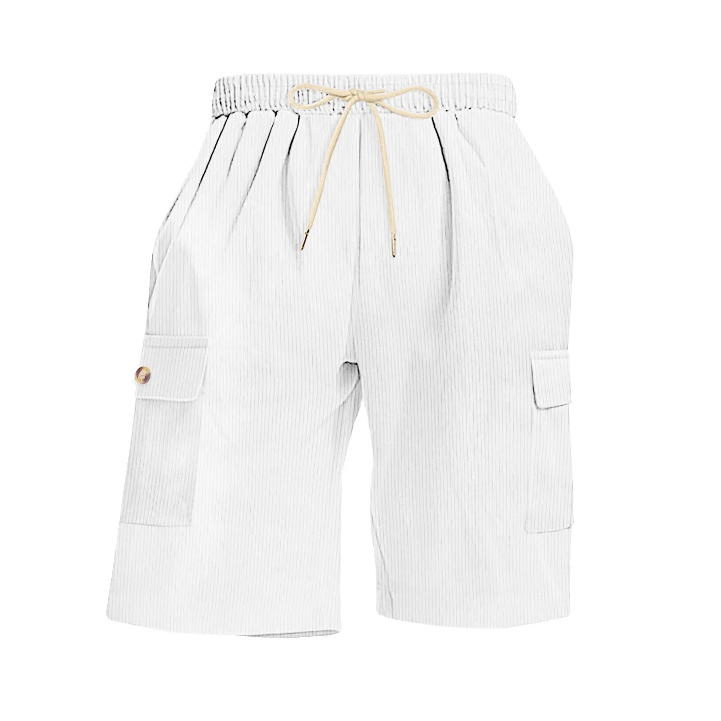 Corduroy Drawstring Beach Shorts