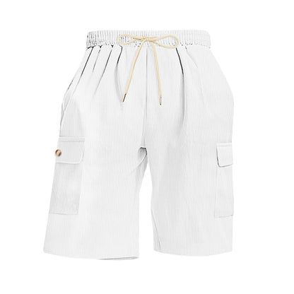 Corduroy Drawstring Beach Shorts
