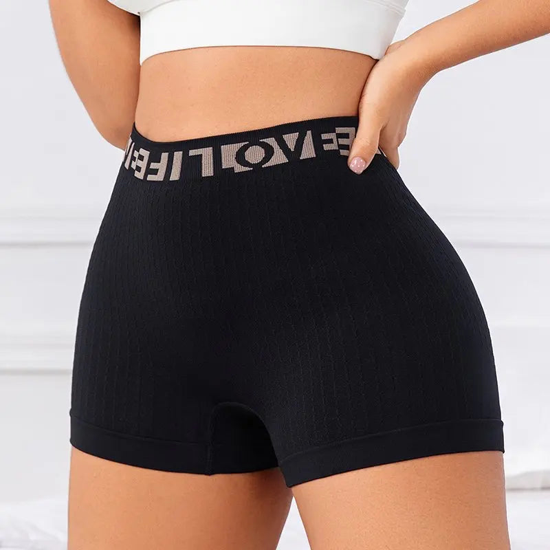 Ribbed Seamless Yoga Shorts
