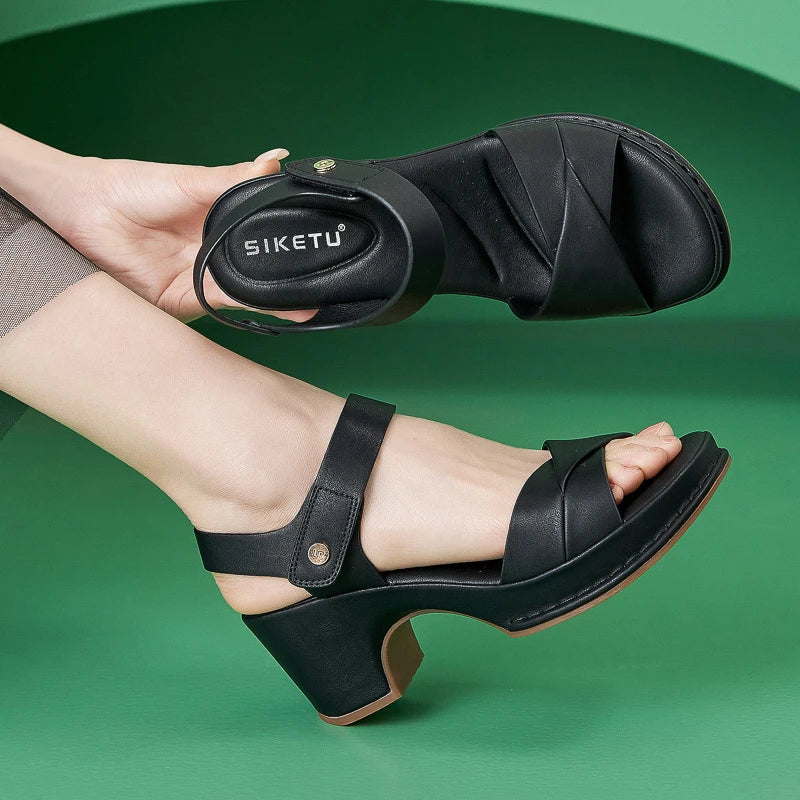 Roman Platform Strap Sandals