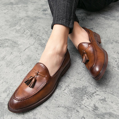 Leather Slip-on High Shoes