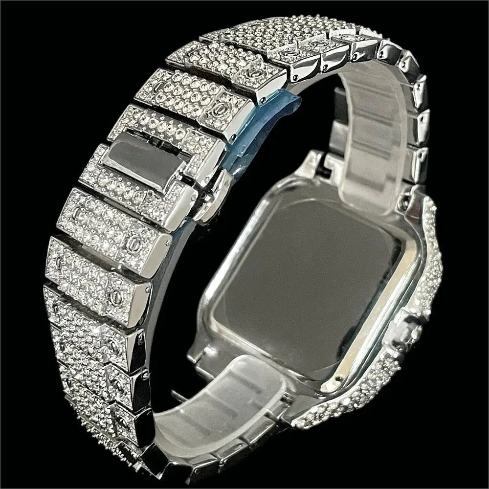 MISSFOX Ice Out Square Men’s Watch