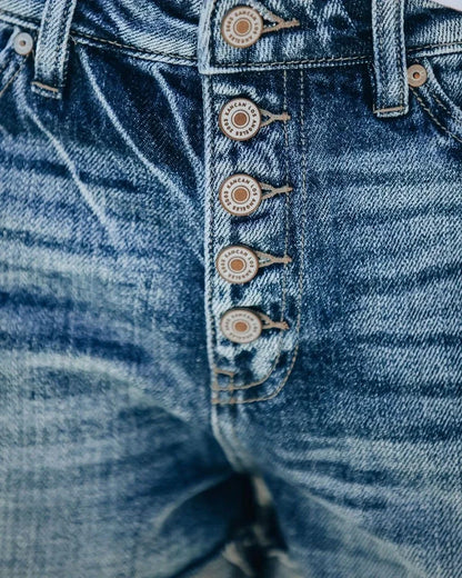 Ripped Denim Shorts