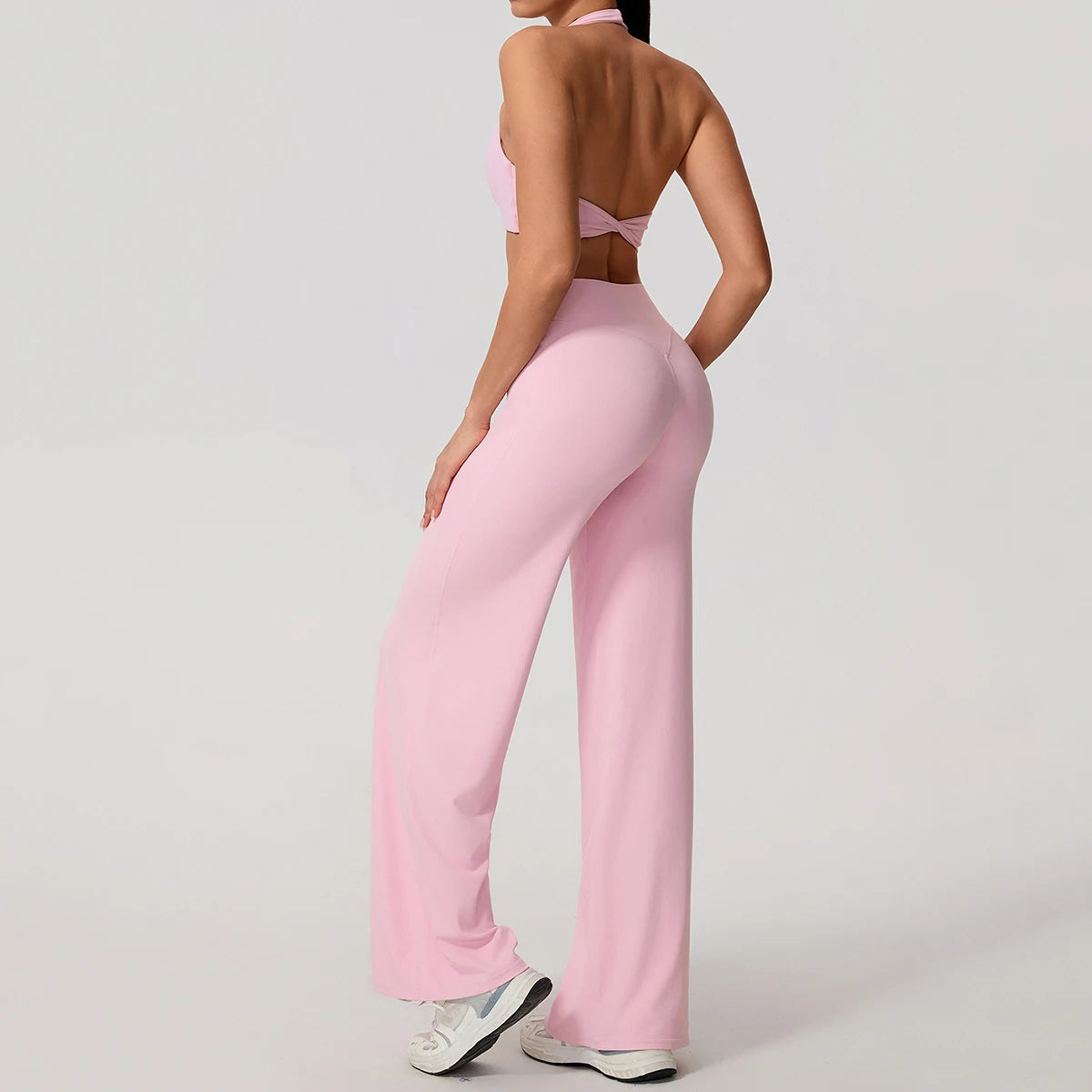 Hearuisavy Backless Halter Yoga Set