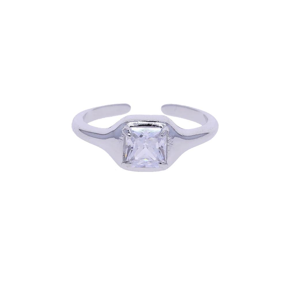 Oval CZ Adjustable Mood Ring