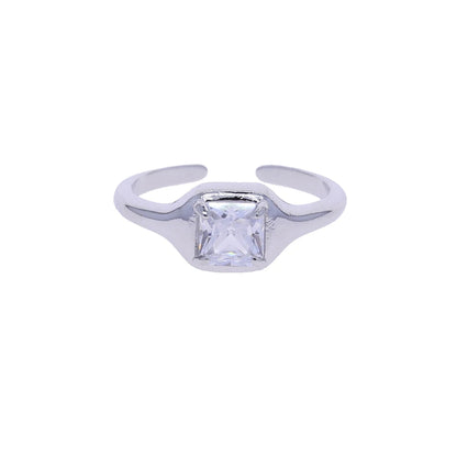 Oval CZ Adjustable Mood Ring