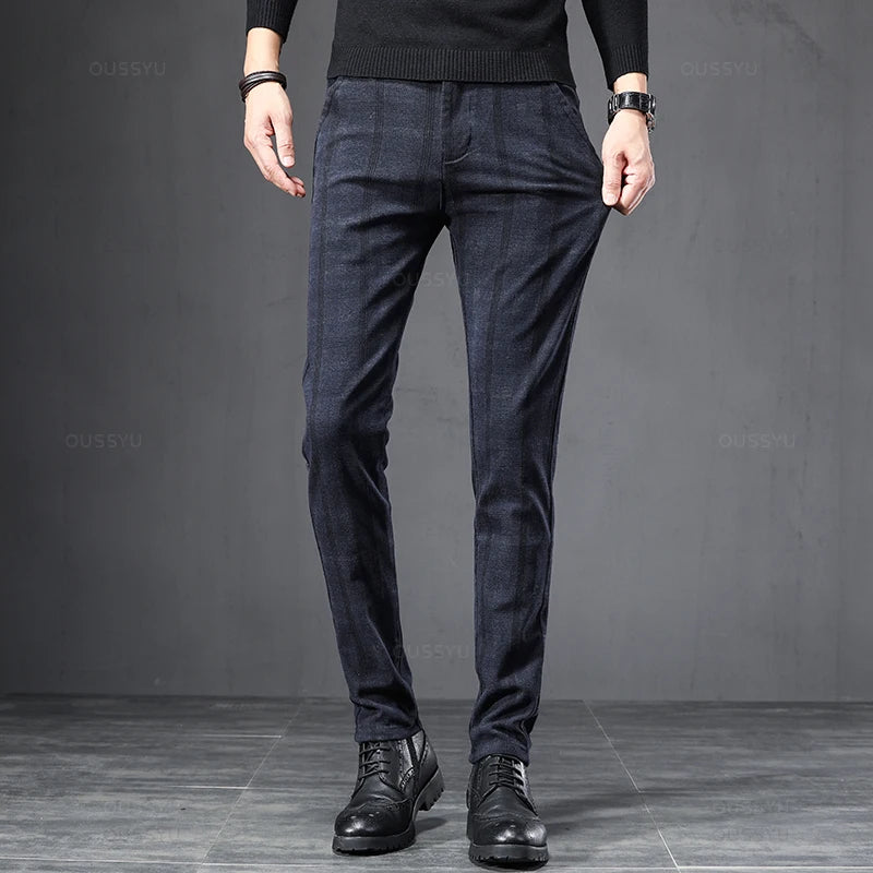 England Plaid Stretch Dress Pants