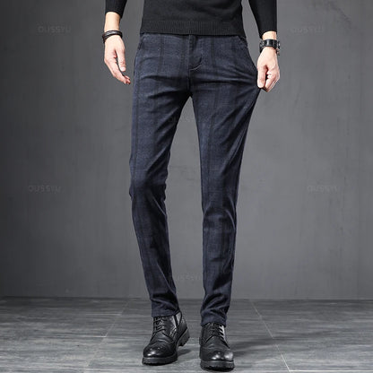 England Plaid Stretch Dress Pants