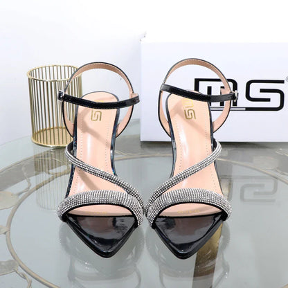 Green Rhinestone Sandals