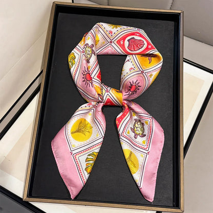 Tropical Print Square Scarf