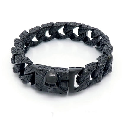 Neo-Gothic Skeleton Charm Bracelet