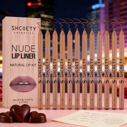 Waterproof Matte Lip Liner Combo Set