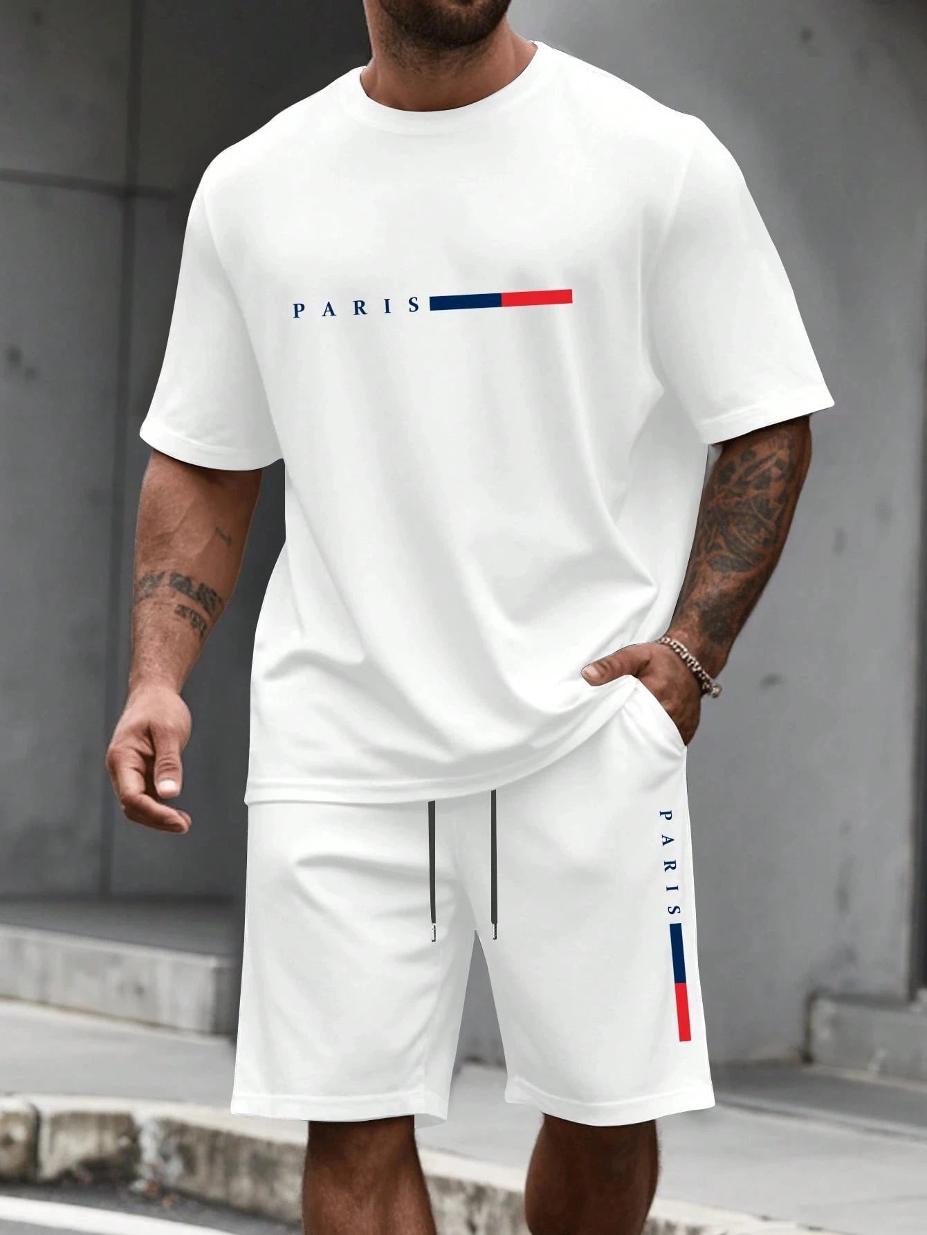 O-Neck Running Tracksuit Two-Piece Set