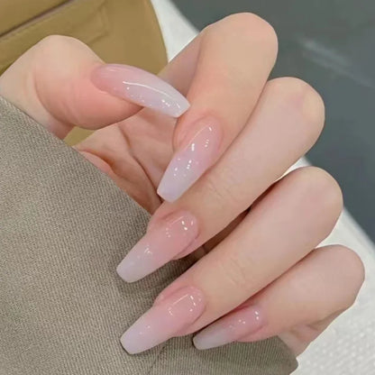 White Minimalist Press Nails