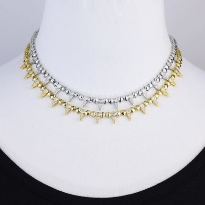 Punk CZ Spike Necklace