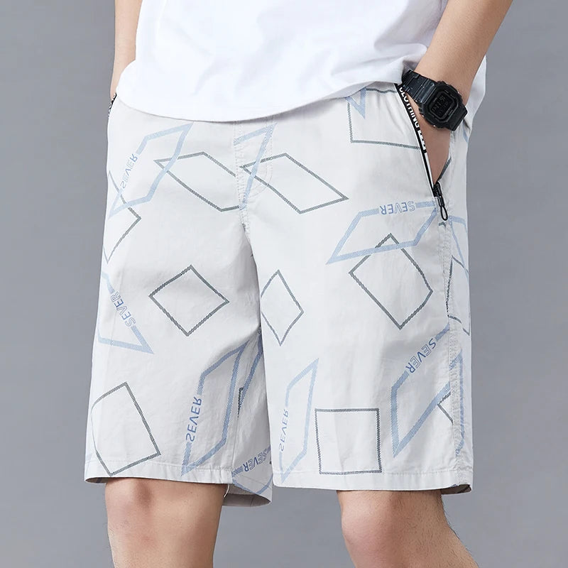 Plaid Cotton Zipper Shorts