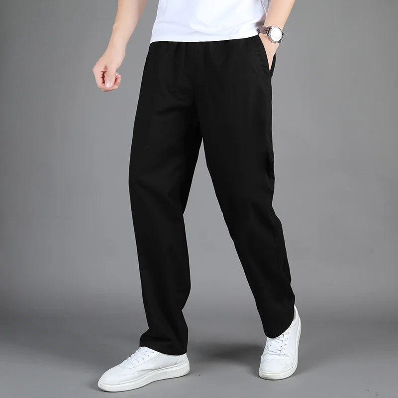 Cotton Multi-Pocket Cargo Trousers