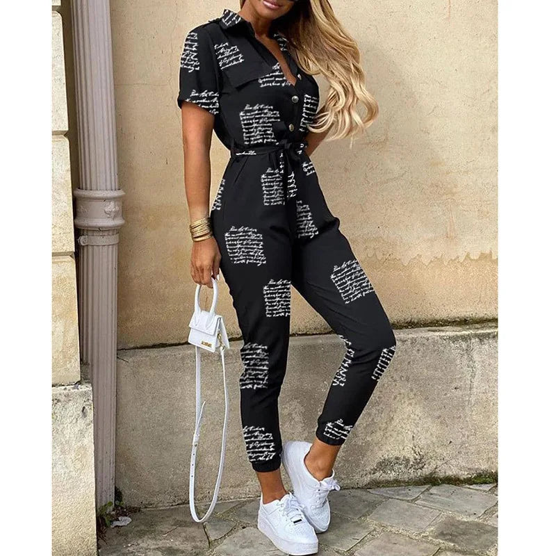 Monochromatic Belt Jumpsuit