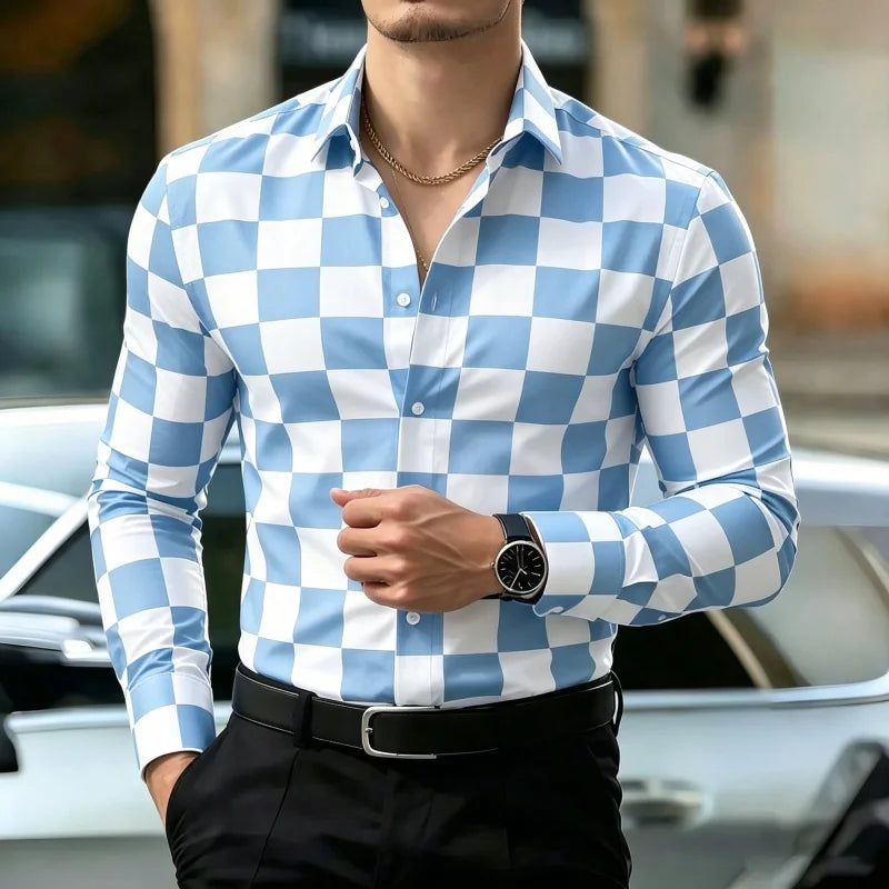 Men Smart Casual Business Shirt