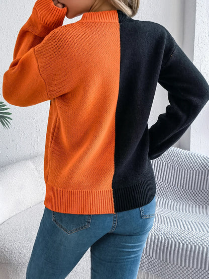 Pumpkin Pattern Halloween Sweater