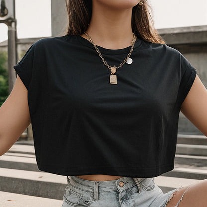 Batwing Sleeve Crop Top