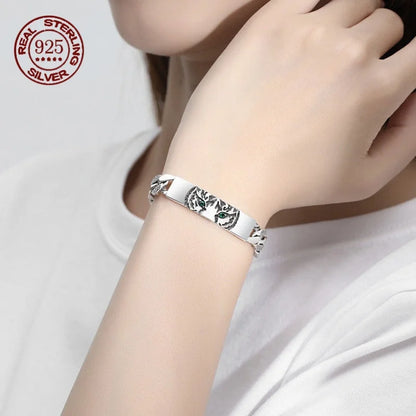 Sterling Silver Rock Bangle