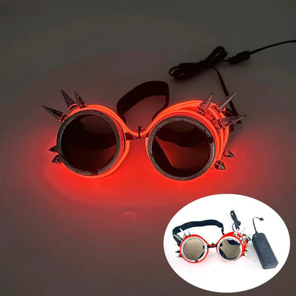 LED Steampunk Party Glasses