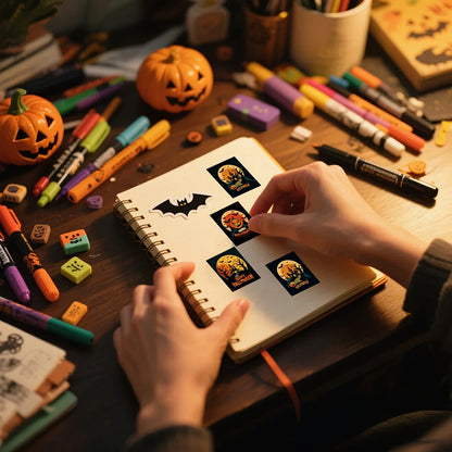 Pumpkin Graffiti Sticker Roll