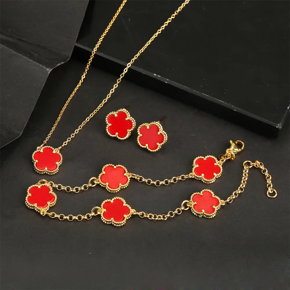 Five Leaf Flower Bracelet