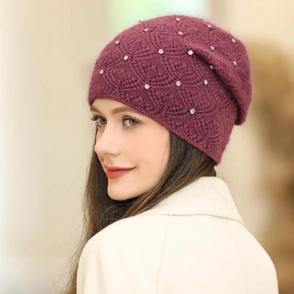 Rabbit Fur Blend Beanie