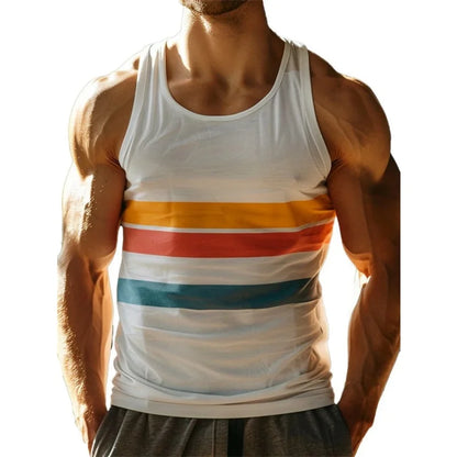 Color Block Striped Tank Top