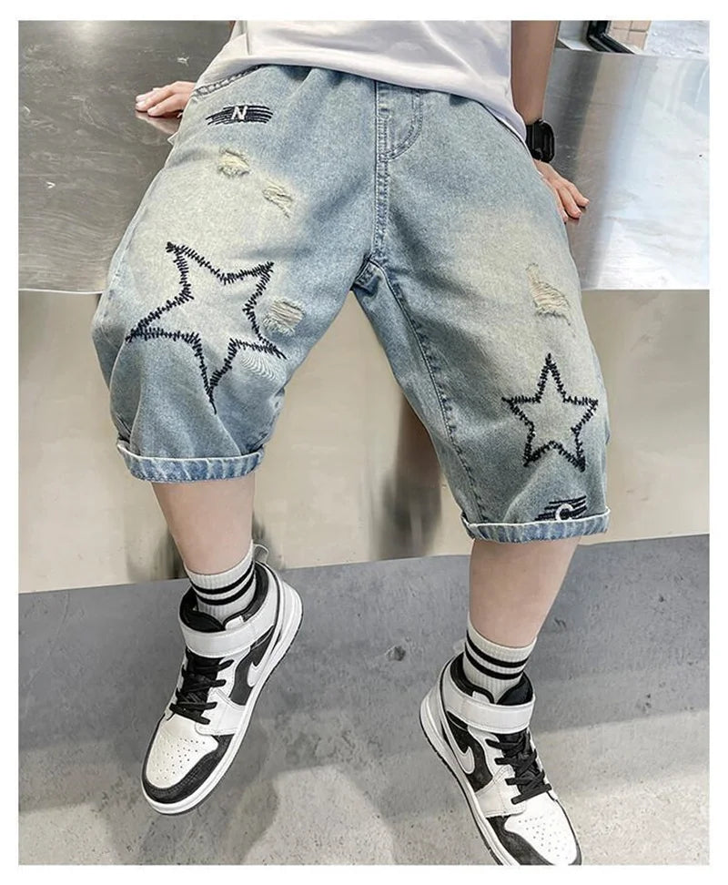 Kids Straight Denim Shorts